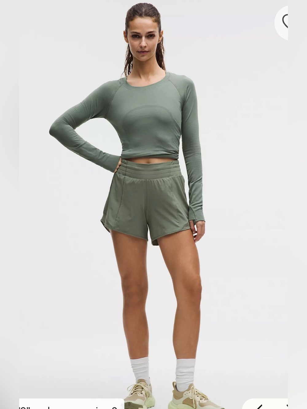 Lululemon Swiftly Tech Long Sleeve 2.0 Mint Sage Green Thumbholes Size 6